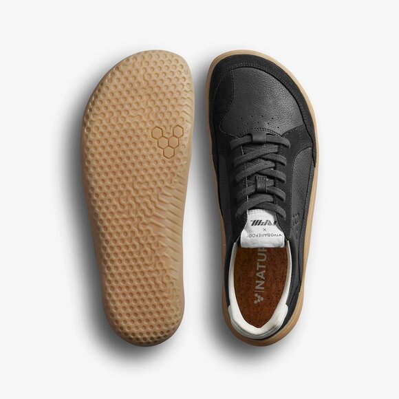 Vivobarefoot Womens Gobi II Premium Leather Sneaker in Obsidian - Picture 9 of 13